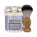 Seoul Naturals Indulgent Black Oud Shaving Cream with Barber Brush, k beauty, 6 oz