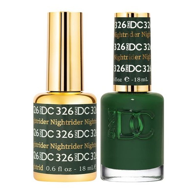 DND Gel Polish Set - Green Collection | UV/LED Gel Polish & Air Dry Nail Lacquer Duo, 0.5 Fl Oz Each