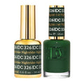 DND Gel Polish Set - Green Collection | UV/LED Gel Polish & Air Dry Nail Lacquer Duo, 0.5 Fl Oz Each