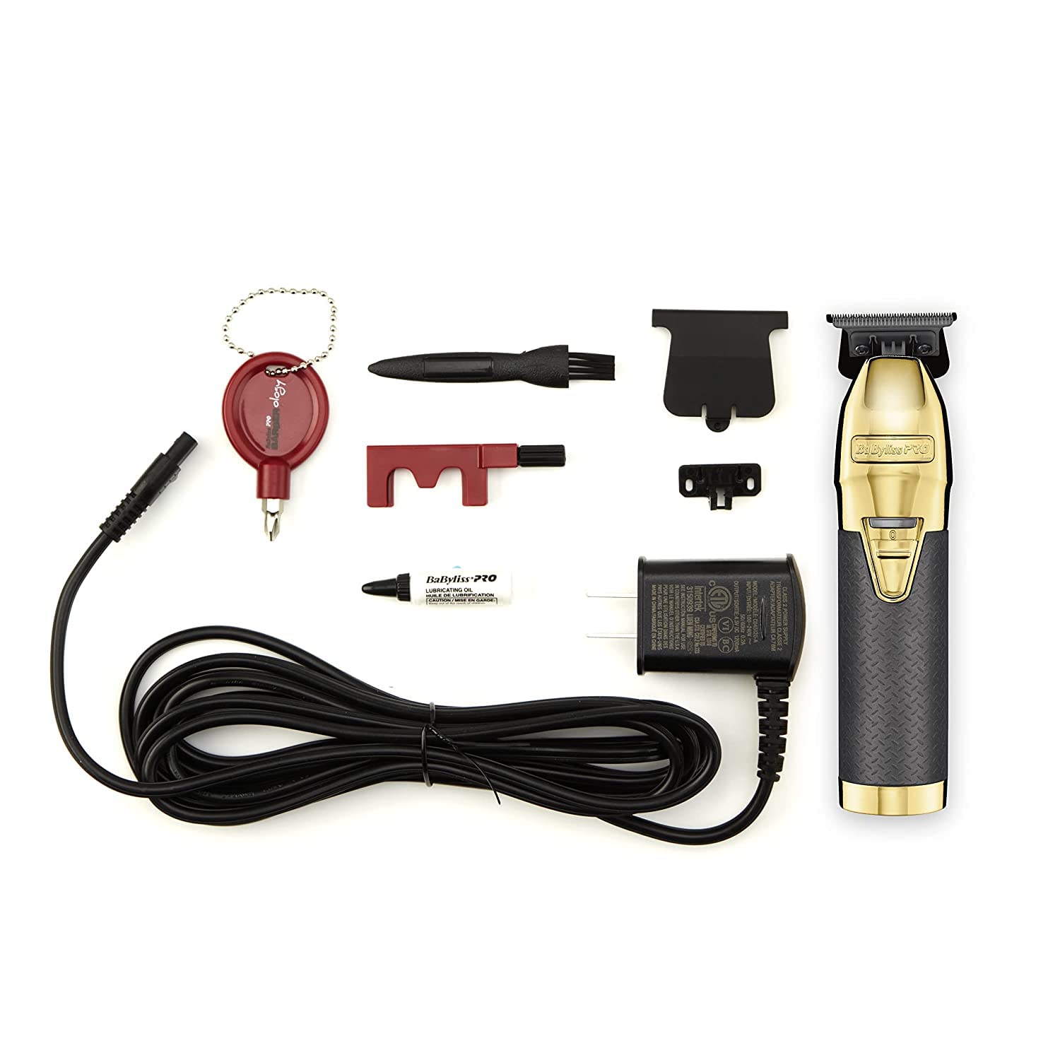 BaBylissPRO Barberology Hair Trimmer For Men FX787GBP GOLDFX BOOST+ Professional Outlining Trimmer & Electric Razor