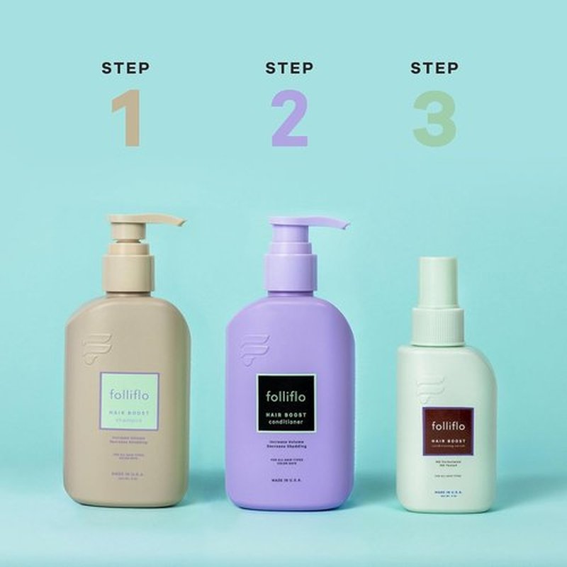 Folliflo Hair Boost Leave-In Conditioner Spray - Lightweight Serum for Thicker Hair | 90-Day Supply
