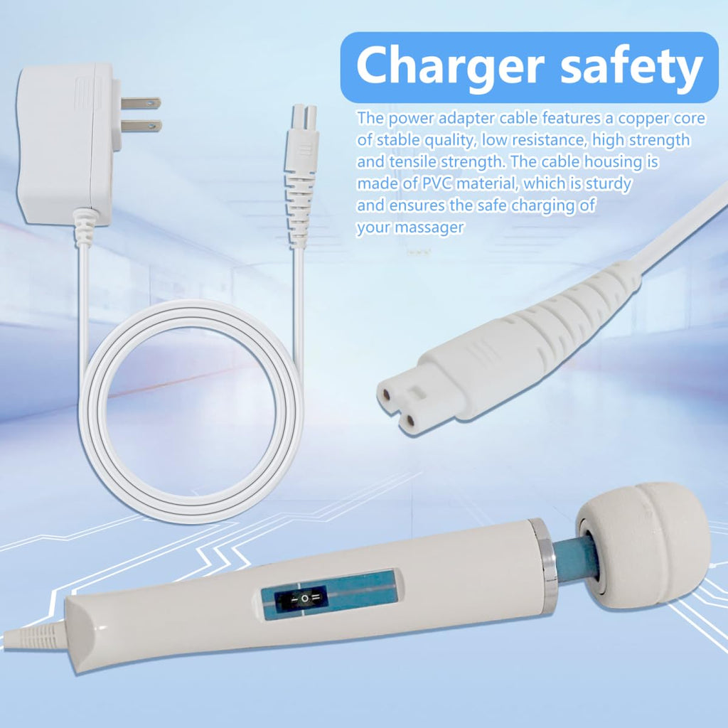 RGNEIN Power Cord for Magic Wand Plus HV-265 HV265 Repl. AC Adapter Charger for Magic Wand Rechargeable HV-270 HV270