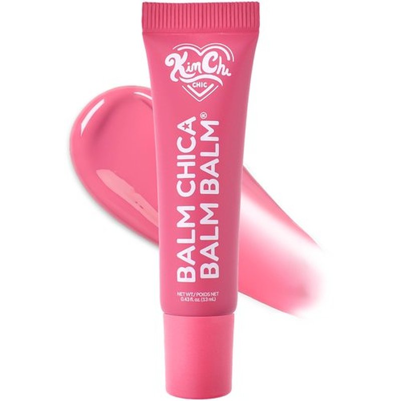 KimChiChic Beauty Balm Chica Balm Balm, Glossy Tinted Flavored Lip Balm, Hydrating Vegan Lip Gloss, Cruelty-Free, Paraben-Free Treatment for Soft, Smooth Lips, 0.8 fl. oz, 04-Pink Watermelon