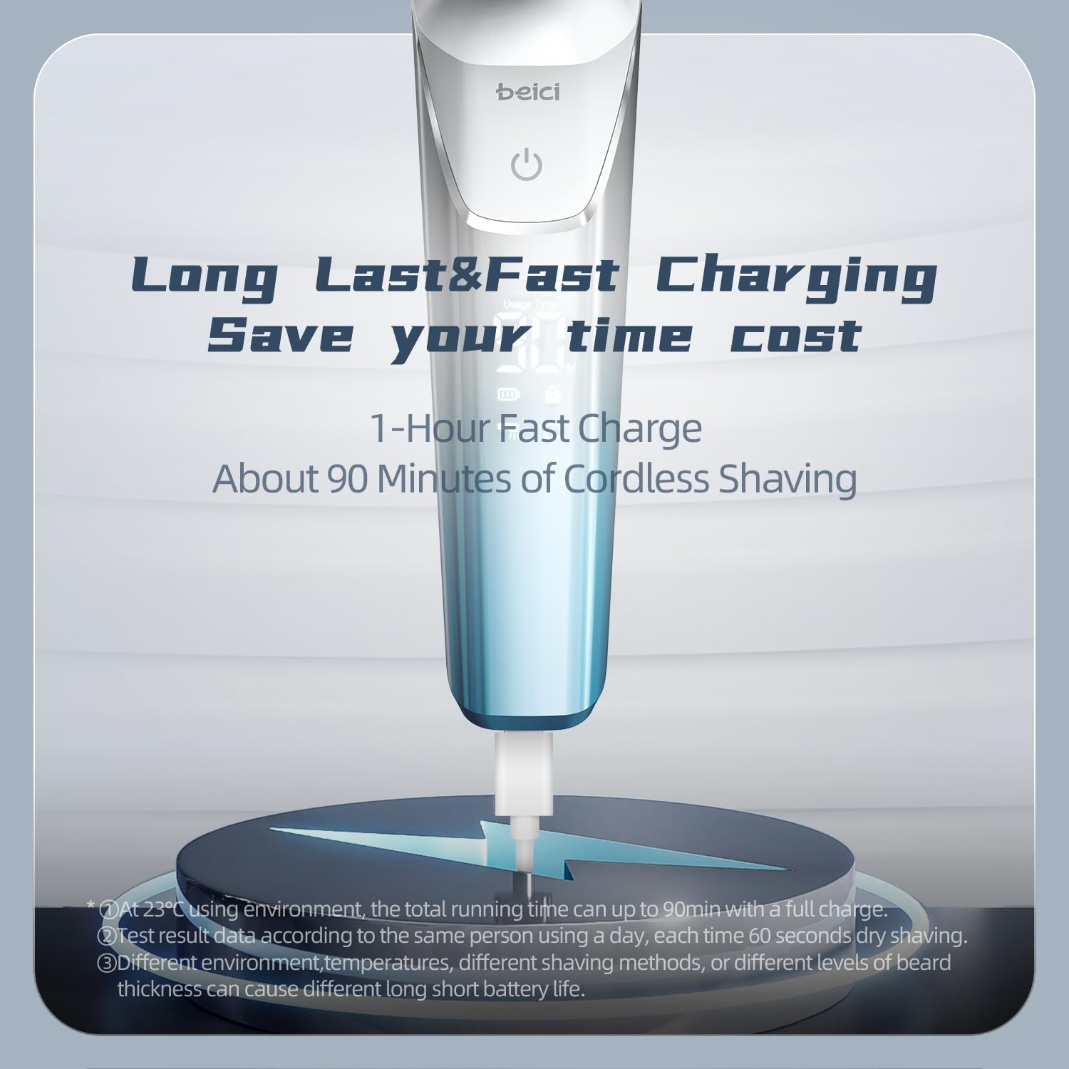 Men's Shaver Electric Rotary Razor 3D Floating Cutter Head Waterproof Shaving with Led Display X3 Series Gift