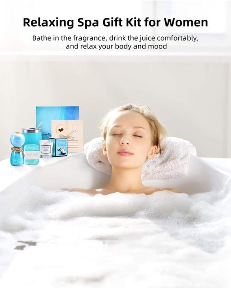 Birthday Gifts for Women, Mothers Day - Bath Relaxing Spa Gift Basket Set, Self Care Unique Anniversary Gifts Idea for Mom Women Her Best Friends Sister Wife Girlfriend Coworker Teacher