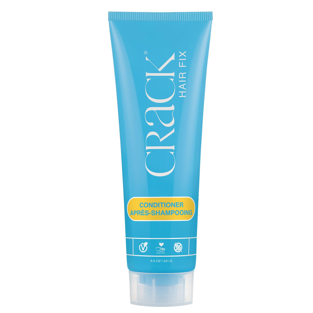 Crack HAIR FIX Conditioner with Twist Bottle | Intense Hydration & Frizz Control | Strengthens, Detangles & Restores Shine | Sulfate-Free, Vegan, Cruelty-Free & Made in USA | 8.5 Oz
