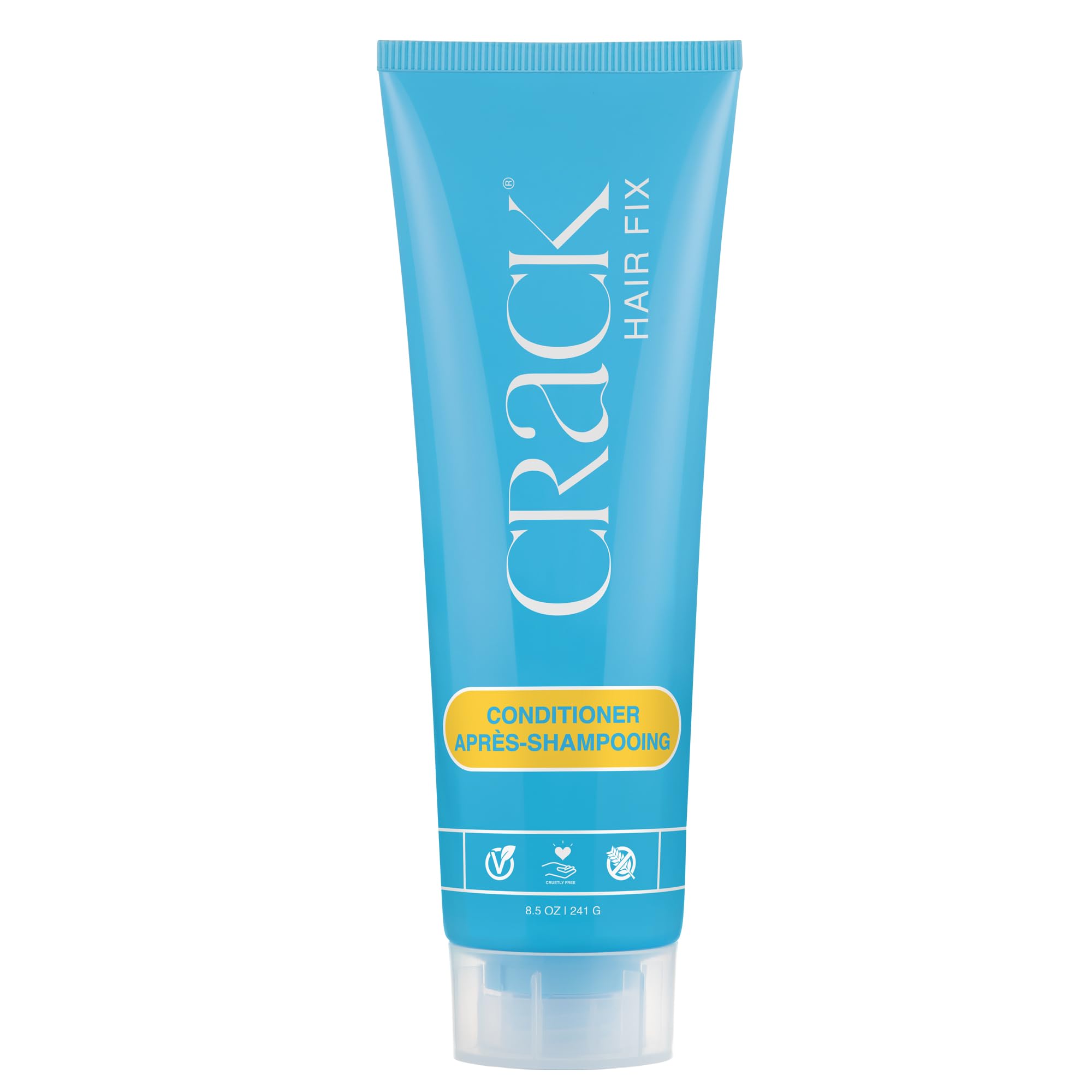 Crack HAIR FIX Conditioner with Twist Bottle | Intense Hydration & Frizz Control | Strengthens, Detangles & Restores Shine | Sulfate-Free, Vegan, Cruelty-Free & Made in USA | 8.5 Oz