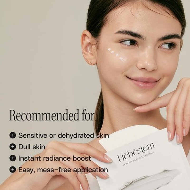 Hebestem Cream Wrapping Sheet Mask, Hydrating Face Mask, Probiotic Exosome Mask Sheet, Non-Sticky Sheet, Moisturizing, Quick Soothing, Korean Skin Care | 0.59 oz x 5 Sheets