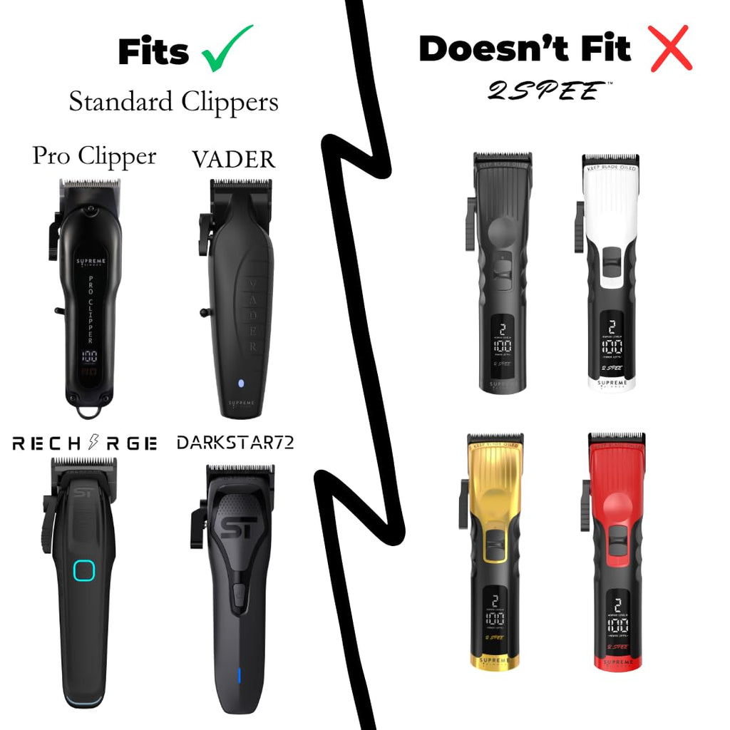 Supreme Trimmer Magnetic Guide Combs for Clippers | CMG100 Hair Clipper Guards, 10 Cutting Lengths | Red
