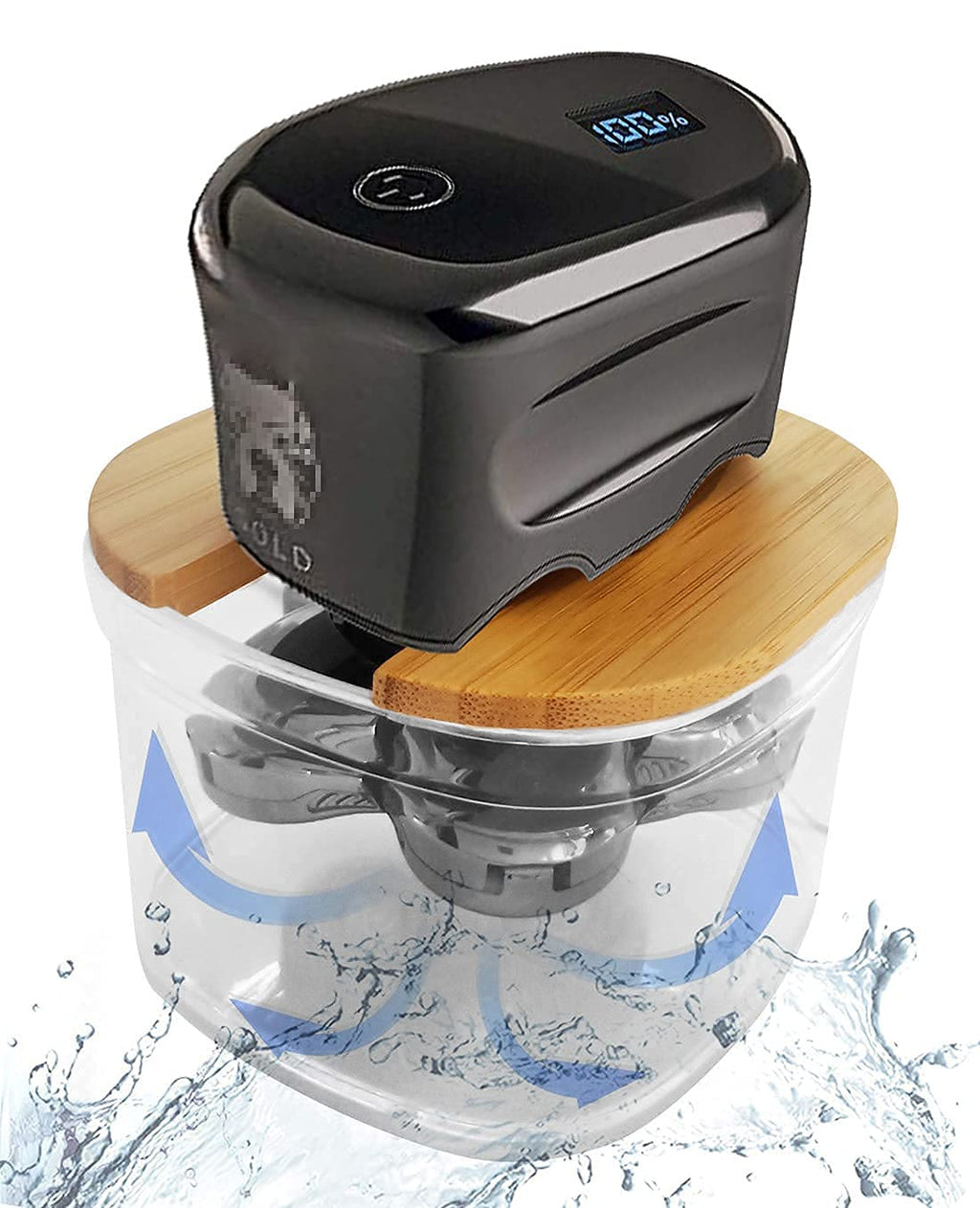 FitSand Bamboo Shaver Rinse Stand Compatible with Skull Shaver Pitbull Gold PRO GX5 Head and face Shaver