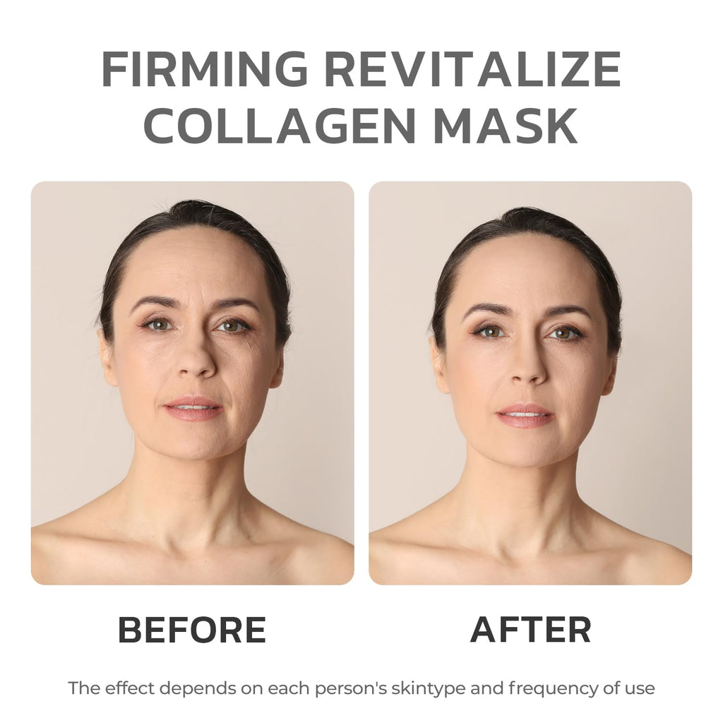 GNJOY Collagen Face Mask Deep Anti Wrinkle Lifting Hydrating Overnight Masks 38g x 4ea, Tightening, Moisturizing, Pore Minimizing, Skin Care Mask