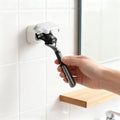 So Nice Shower Razor Holder for Wall - Auto-Closing Dust Cover & No-Drill Mount (Strong Adhesive) | Keeps Razor Clean & Hygienic