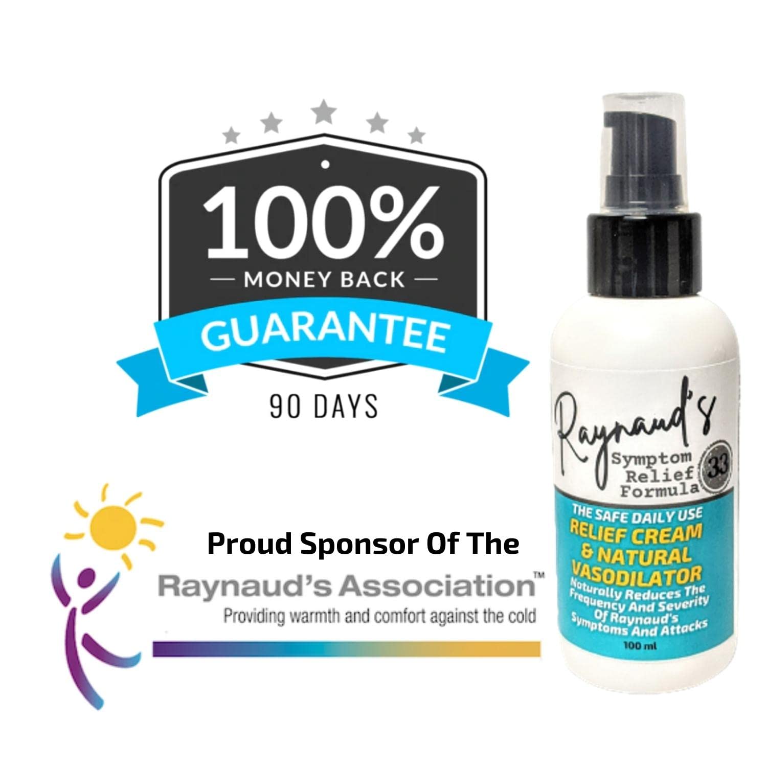Tamed Organics Raynaud's Symptom Relief Topical Treatment Cream Get Rid of Painful Cold White Stiff Fingers and Toes. Natural Vasodilator Formula Improves Circulation and Warms Hands and feet.
