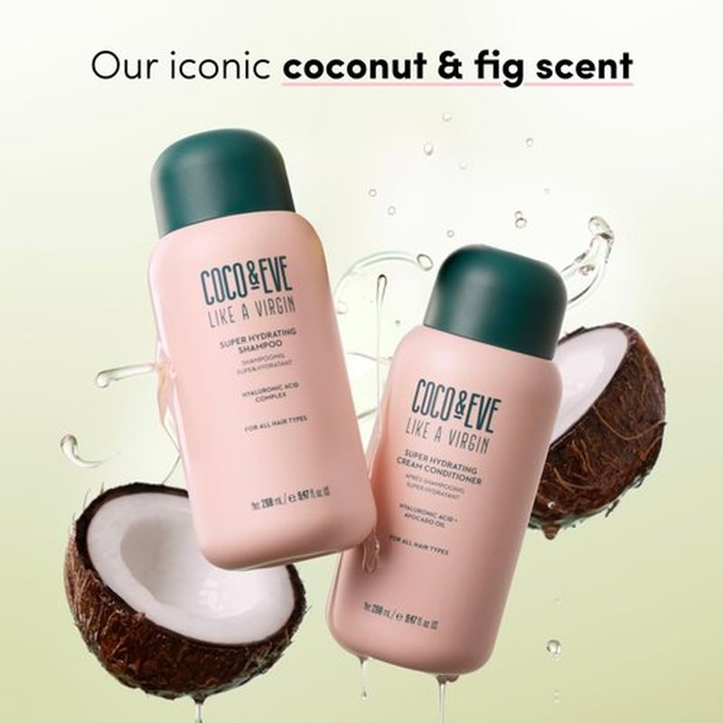 Coco & Eve Like A Virgin Shampoo & Conditioner Bundle - Sulfate-Free Hair Care with Argan & Coconut Oil | 8.4 fl oz Each for Dry, Color-Treated Hair