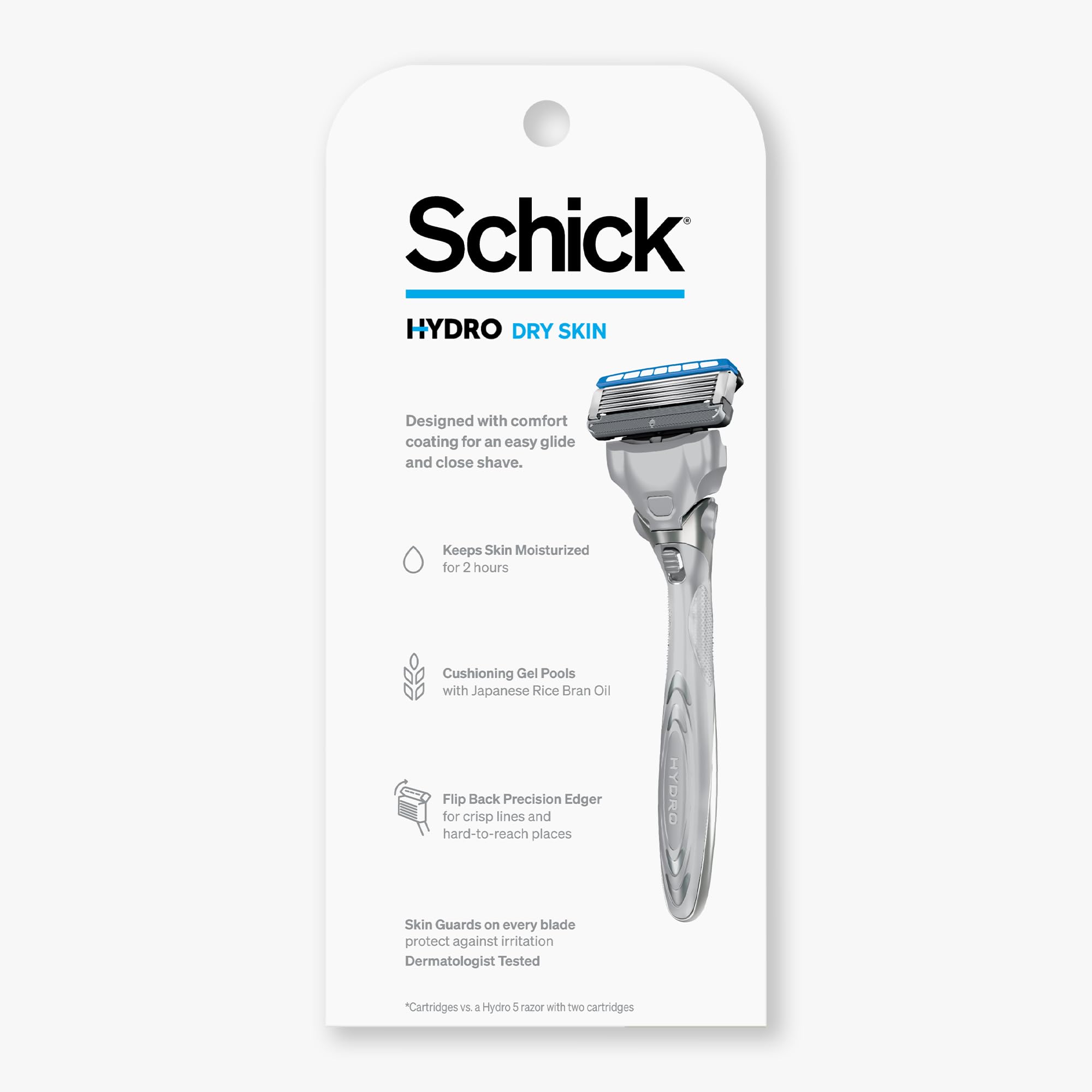 Schick Hydro Advanced Hydration 5-Blade Razors for Men 1 Handle & 3 Refills