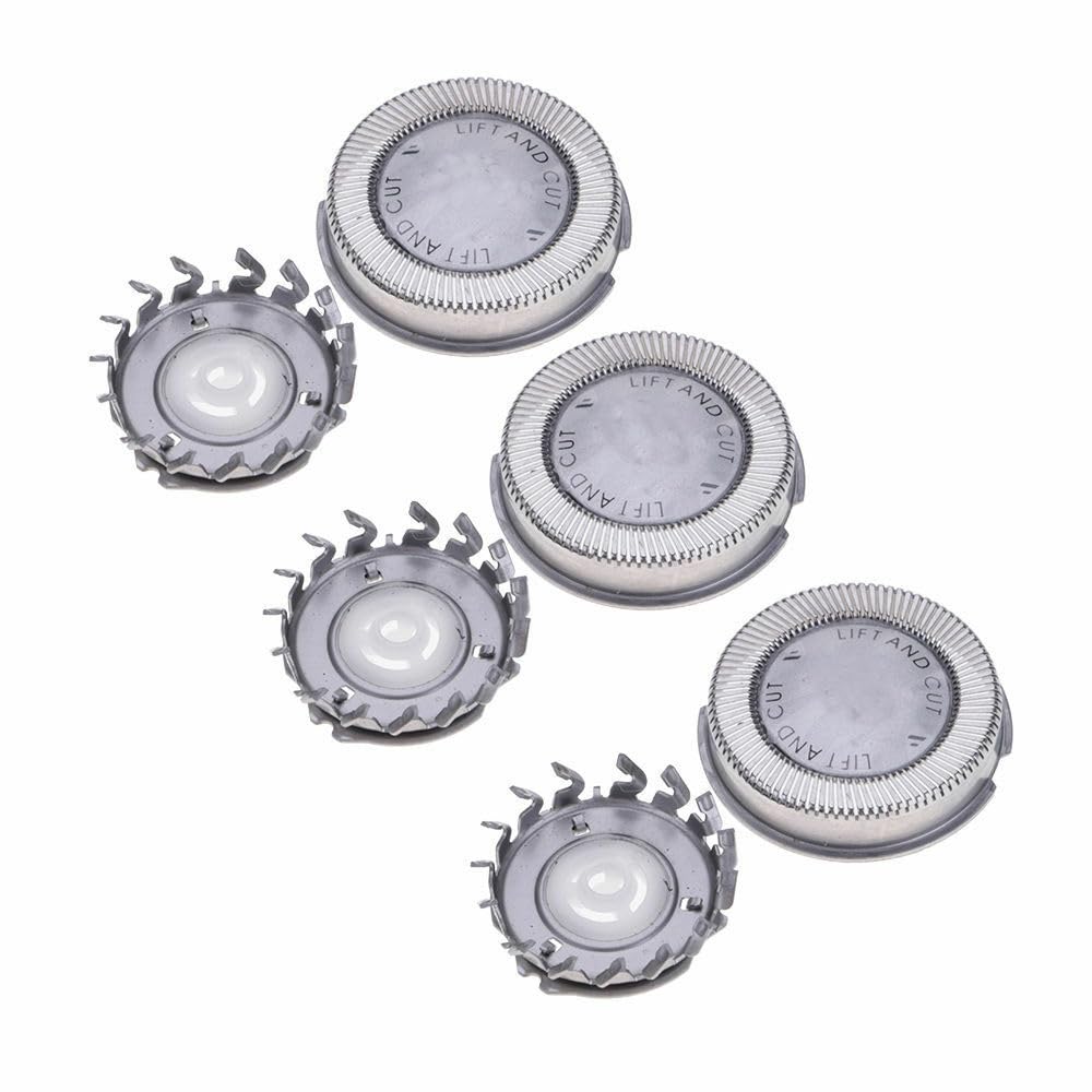 Electric Razor Replacement Shaver Heads for Philips HQ55 HQ3 HQ4+ HQ56 HQ6906 HQ6900 HQ6940 HQ6970 HQ6904 Reflex Plus and Electric Micro Action 3 Pieces