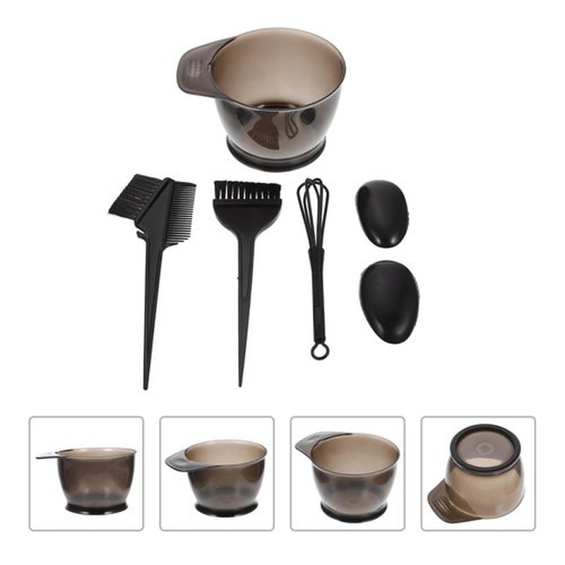 Healifty Hair Dye Kit 5-Piece Hair Coloring Set with Mixing Bowl Brush Comb Ear Covers and Mixer for Salon and Home Use