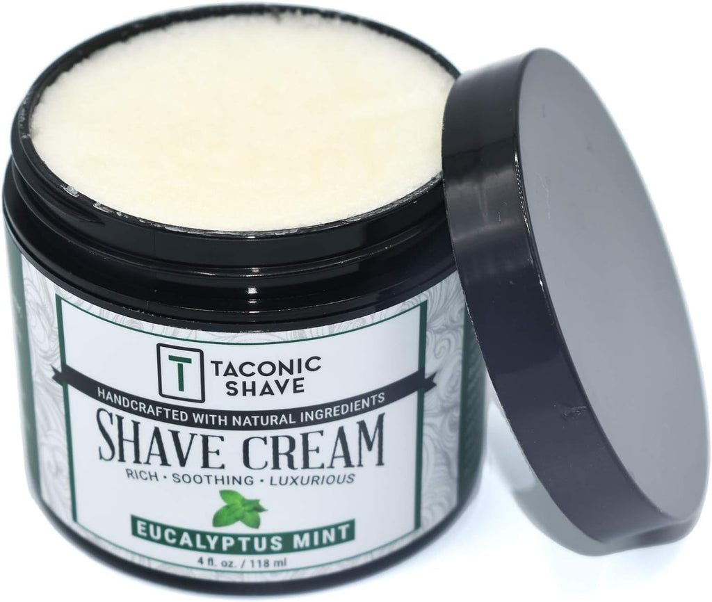 Taconic Eucalyptus Mint Concentrated Shaving Cream, Rich Lather, 4 oz