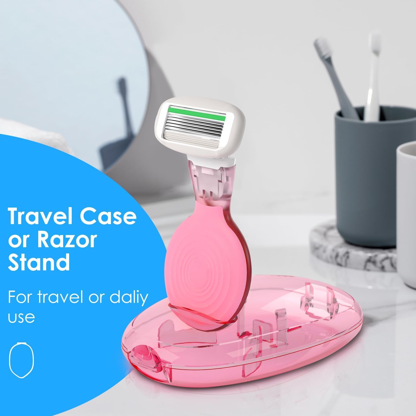 THURLADY Travel Razors for Women, Travel Essentials Razor Kit, Tsa Approved