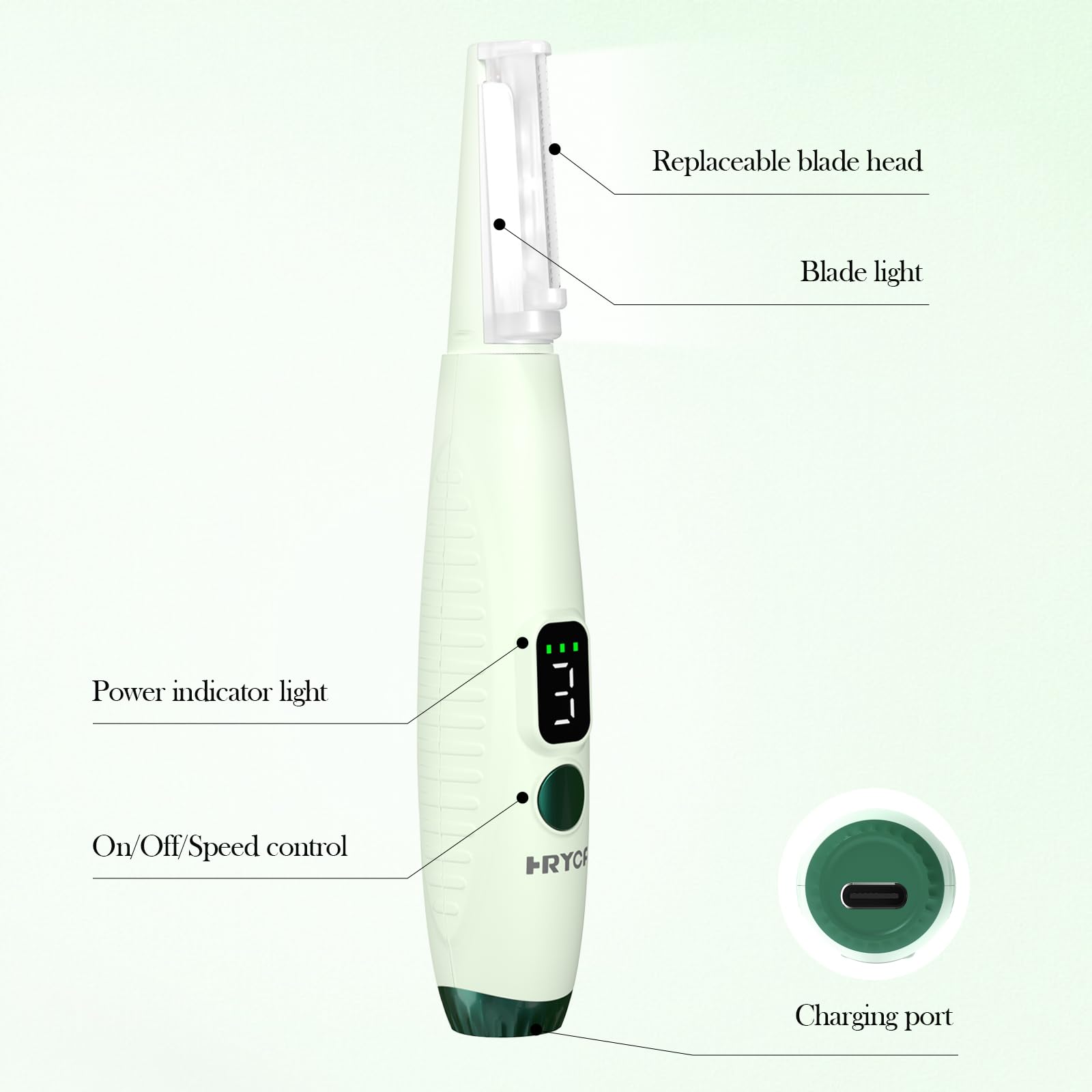 Sonic Dermaplaning Tool, Rechargeable Face Exfoliator with 22,000 Vibrations/Min & 12 Blades (6 Coarse + 6 Fine), Painless Peach Fuzz Removal for Women, Home Facial Hair Razor Systems with LED Light