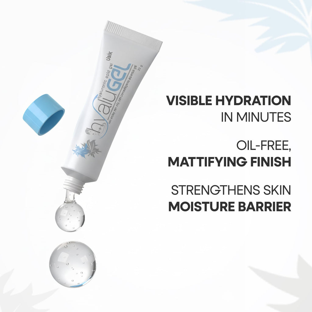 Hyalugel Hyaluronic Acid Gel for Oily & Acne prone skin, 30 gm