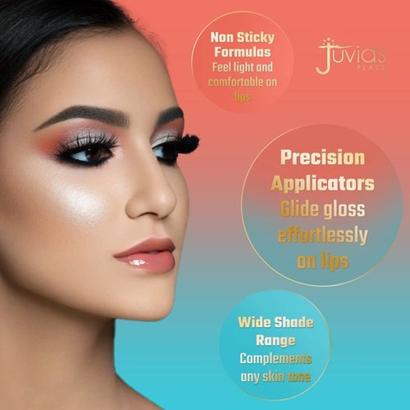 Juvia's Place Lip Gloss Glass It's Glass - Clear, Super Shine,16 oz., Plump, Long Lasting Non-Sticky Luscious High Shine, Glides on Richly Glossy and Smooth