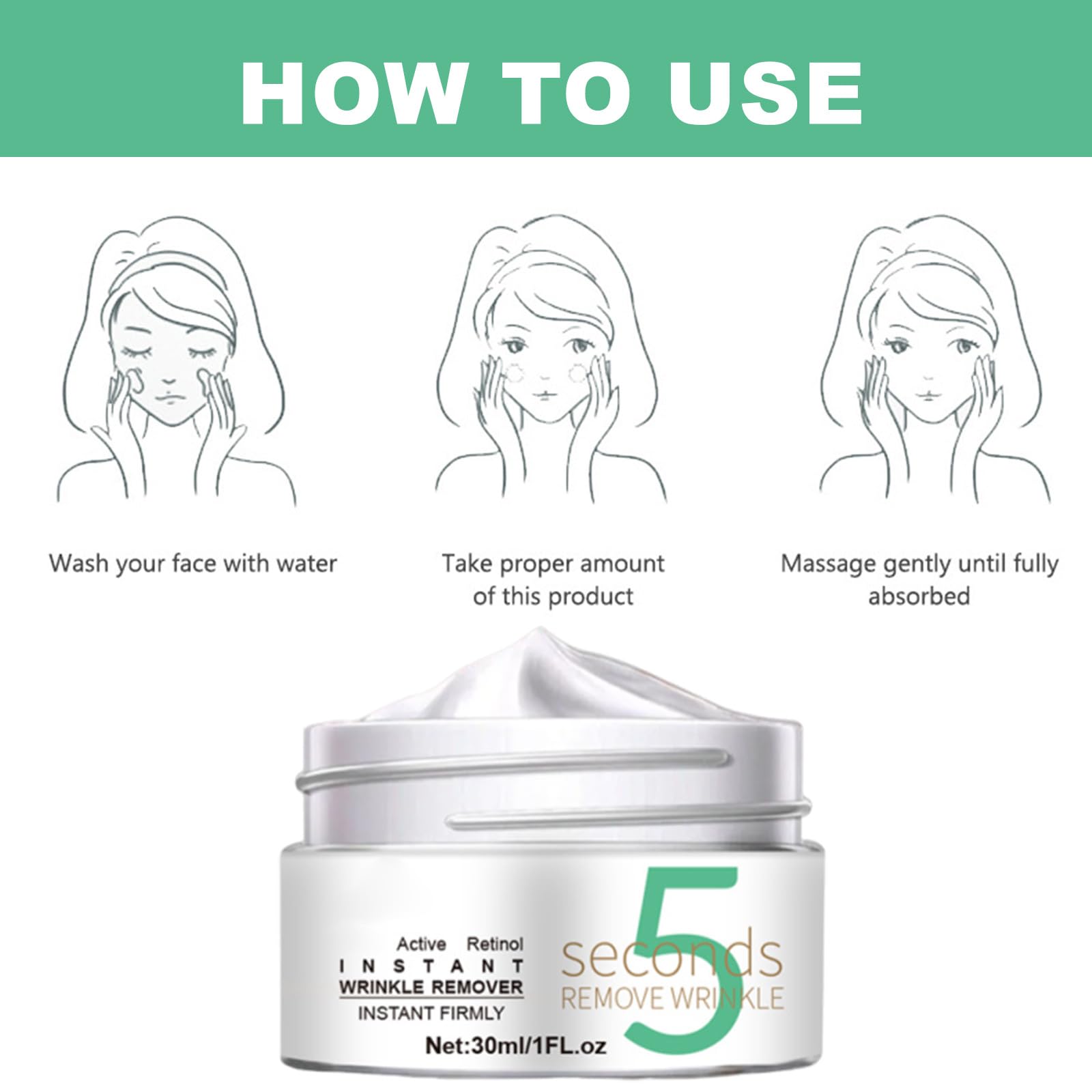 2.5% Active Retinol Eye Serum Cream, Firming and Brightening Hydrating Eye Cream to Help Reduce the Wrinkles Fine Lines, Moisturizing Care Serum, Lightweight and non-greasy (30ml/1 fl.oz)