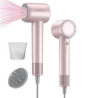 Hair Dryer,150000 RPM Ionic Blow Dryer with 500M Negative Ions, Lightweight Travel Hair Dryer with Magnetic Diffuser & Nozzle for Fast Drying, Low Noise Brushless Motor for Salon & Home Use,Pink