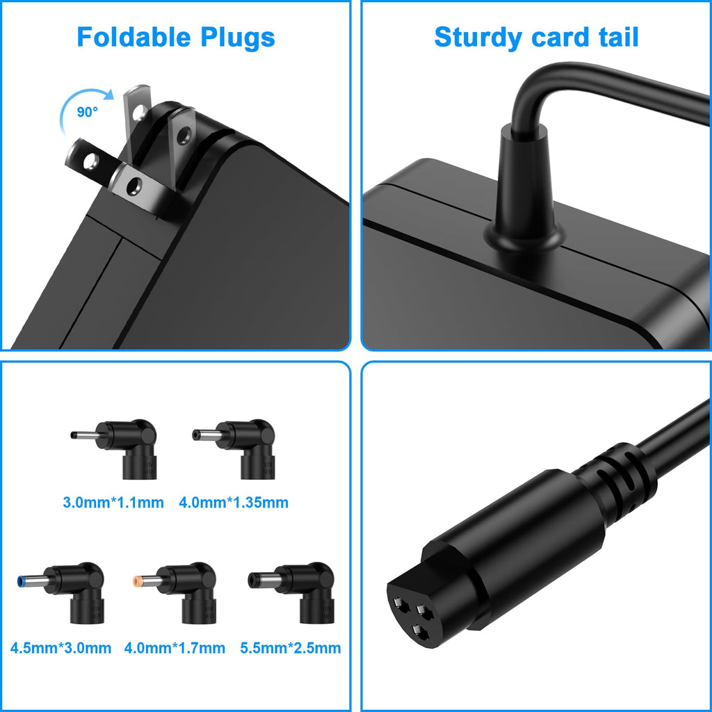 Mazzmasy 65W Laptop Charger Compatible with ASUS Vivobook 15 14 17 Flip 14 15 S13 S14 S15 Go 12 14 15 45W/33W Fast Power Adapter Replacement with 5 Round Connectors