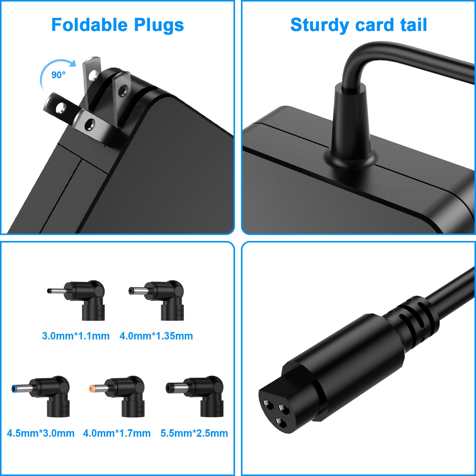 Mazzmasy 65W Laptop Charger Compatible with ASUS Vivobook 15 14 17 Flip 14 15 S13 S14 S15 Go 12 14 15 45W/33W Fast Power Adapter Replacement with 5 Round Connectors