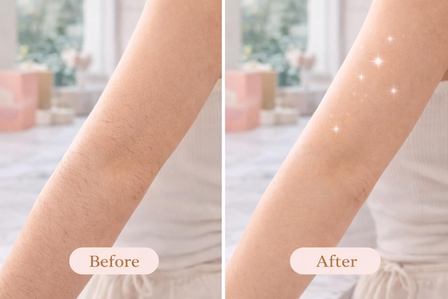 Ombra Di Nebbia Gold Crystal Hair Eraser: Reusable Nano-Glass Hair Remover & Exfoliator for Smooth Skin - Painless Hair Removal Tool for Men & Women, Ideal for Leg & Body Hair Removal