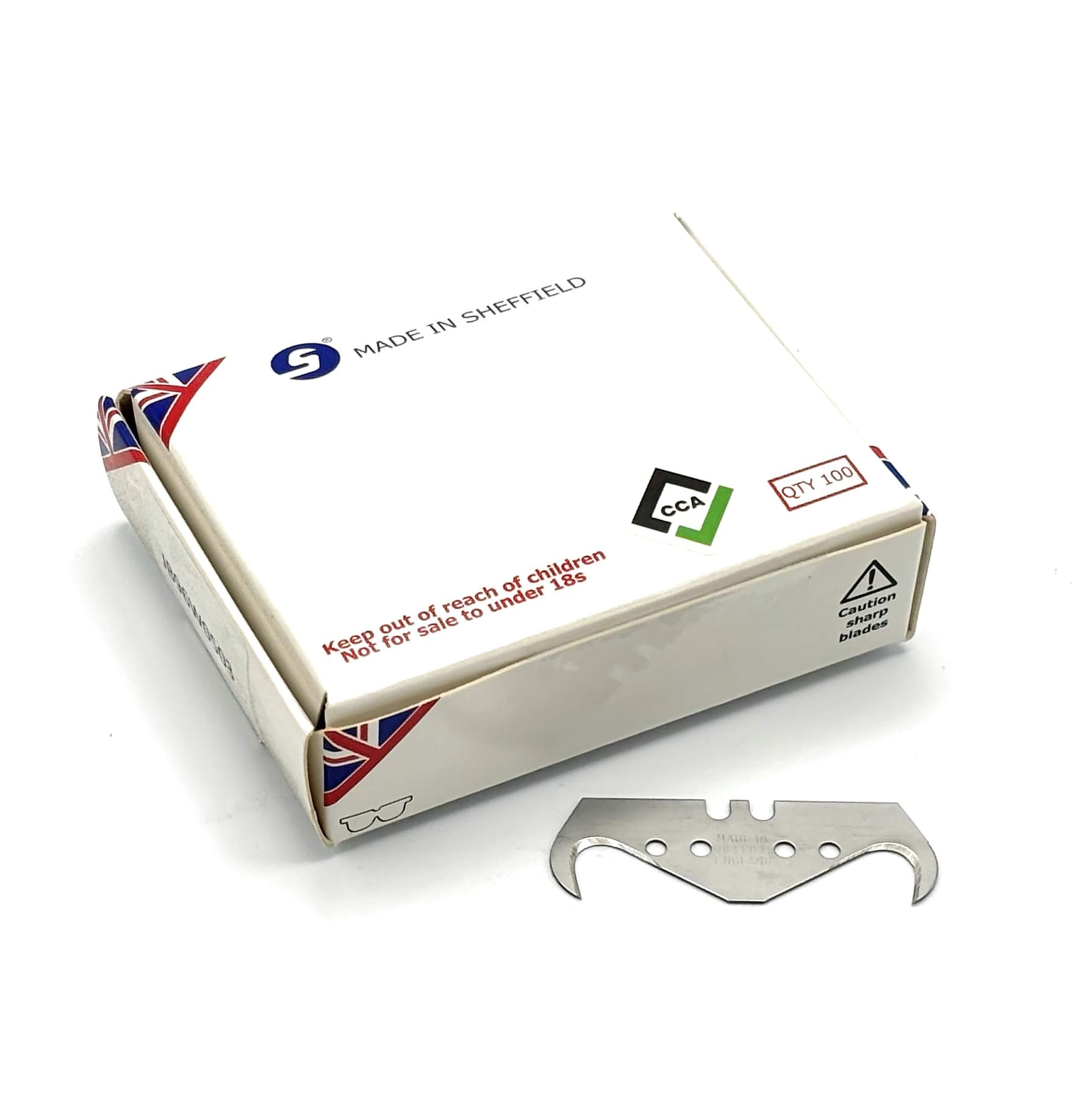 CCA Super Big Hook Trimming Blades x 100 for Roofing and flooring