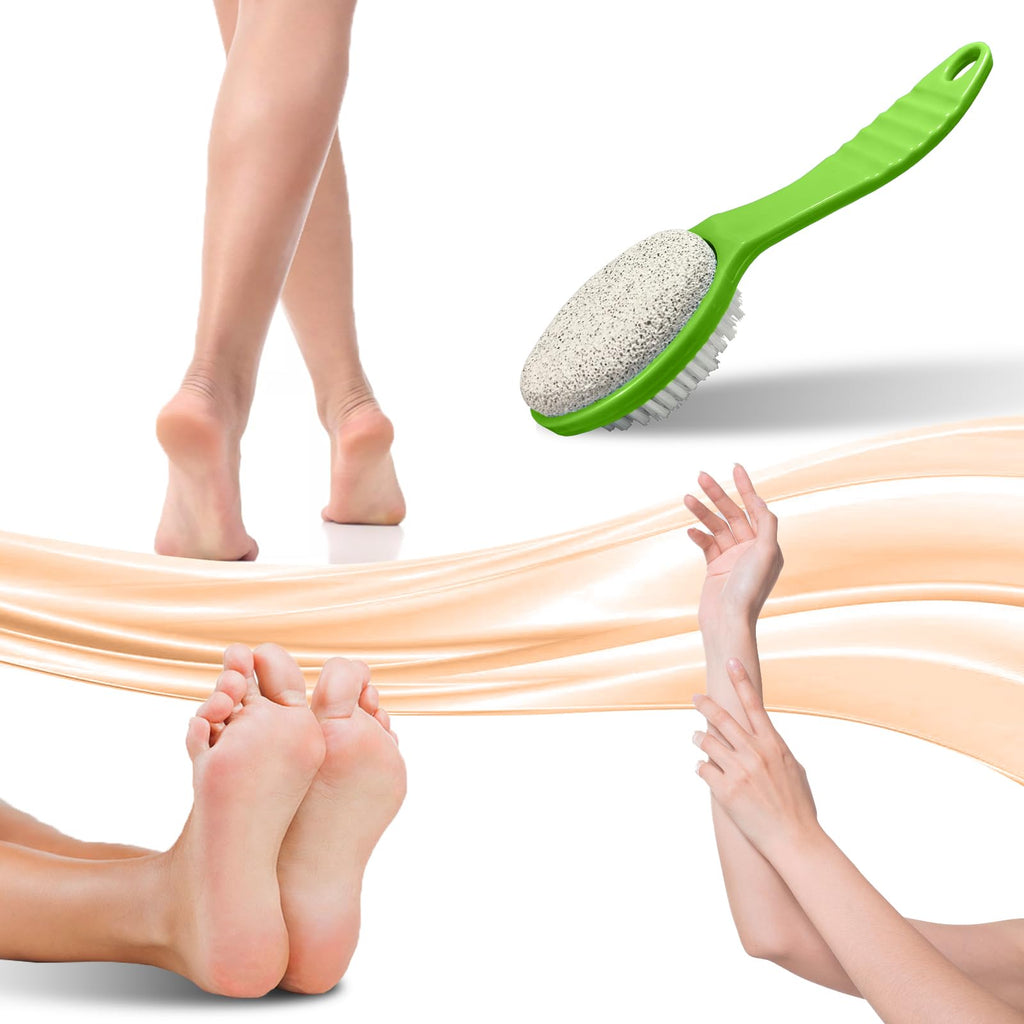 WAFJAMF Foot Stone Brush Exfoliating Brush Shower Foot Srubber with Pumice(1 PCS Green)