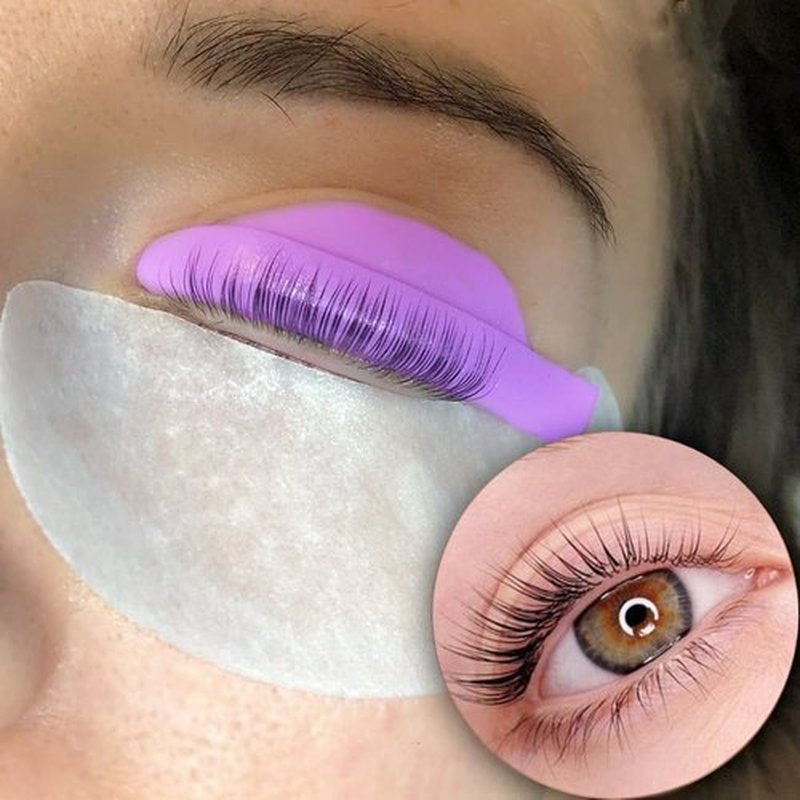 Eyelash Perm Pads Lash Lift Rods Eyelash Lift Shields Silicone Pads 9 Sizes 18 Piece Reusable Soft Lash Lift Pads Shield for Different Length Eyelashes Perfect Lifting (Violets)