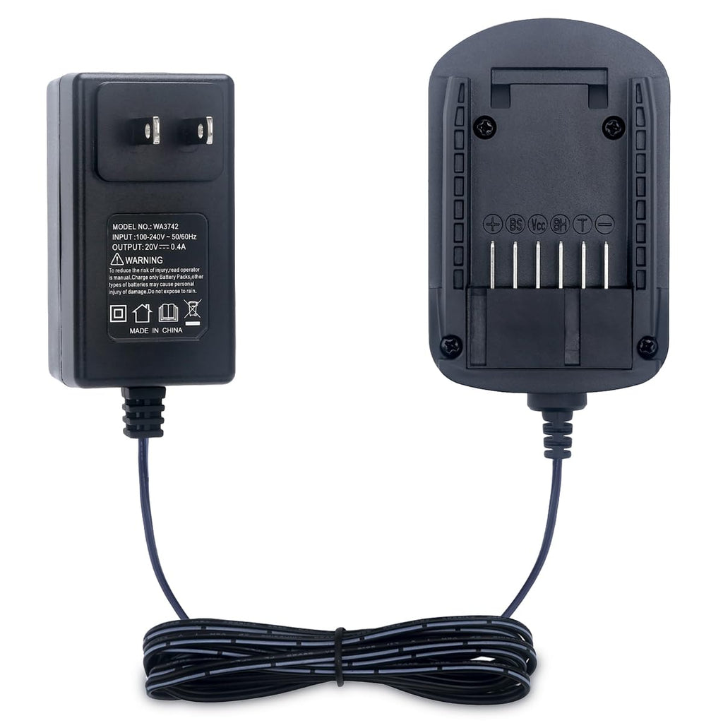 Compatible with Worx 20V Lithium Battery Charger, WA3742 Charger Compatible with Worx WA3525 WA3575 WA3520 WA3578 WA3016 WA3669 WA3671 WA3674 WA3675 WA3676 WA3678 20-Volt MAX Cordless Tools Battery