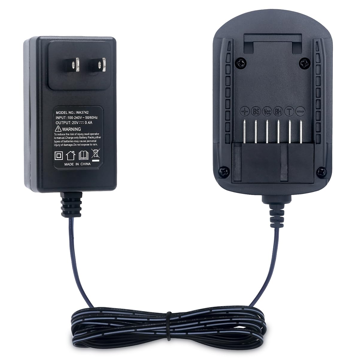 Compatible with Worx 20V Lithium Battery Charger, WA3742 Charger Compatible with Worx WA3525 WA3575 WA3520 WA3578 WA3016 WA3669 WA3671 WA3674 WA3675 WA3676 WA3678 20-Volt MAX Cordless Tools Battery