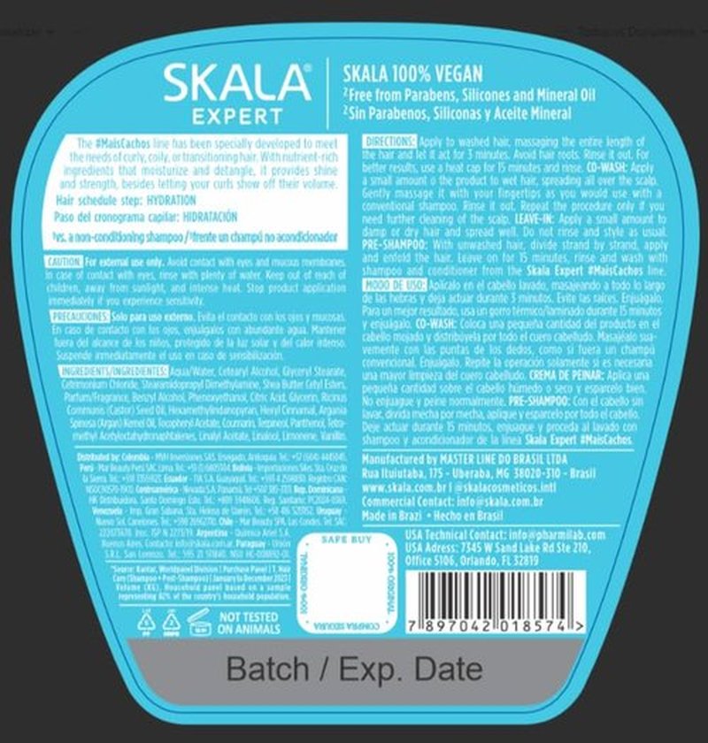 SKALA Mais Cachos, Crespos, and Maracuja 2-in-1 Cream (3-Pack Bundle) - 105.6 oz