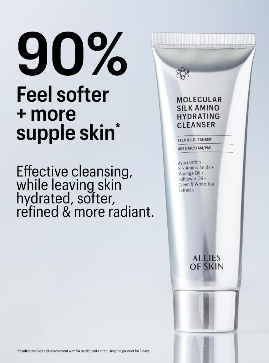 Allies of Skin 7 Days to Brighter Skin Kit - 3-Step Vitamin C Skincare Set with 20% Vitamin C Serum, Amino Acid Cleanser & Peptide Moisturizer