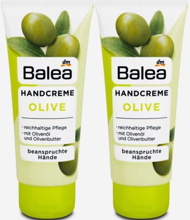 Balea 2 x hand cream olive, 100 ml, 2 x100 ml, Vegan, German Product