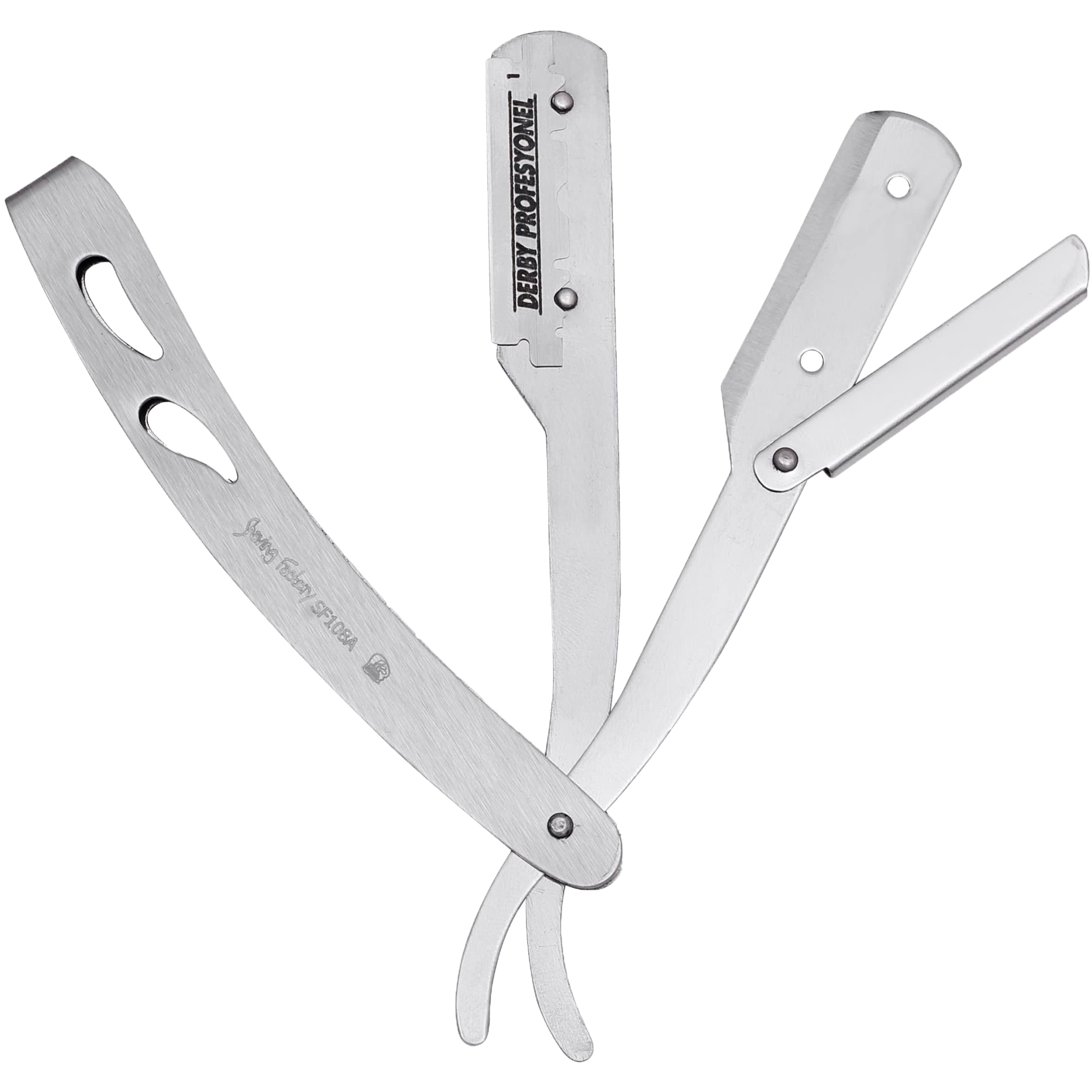 the shave factory Straight Edge Razor Kit - with Single | Stainless Steel razors for men from (Matte / 200 Derby Premium Blades)