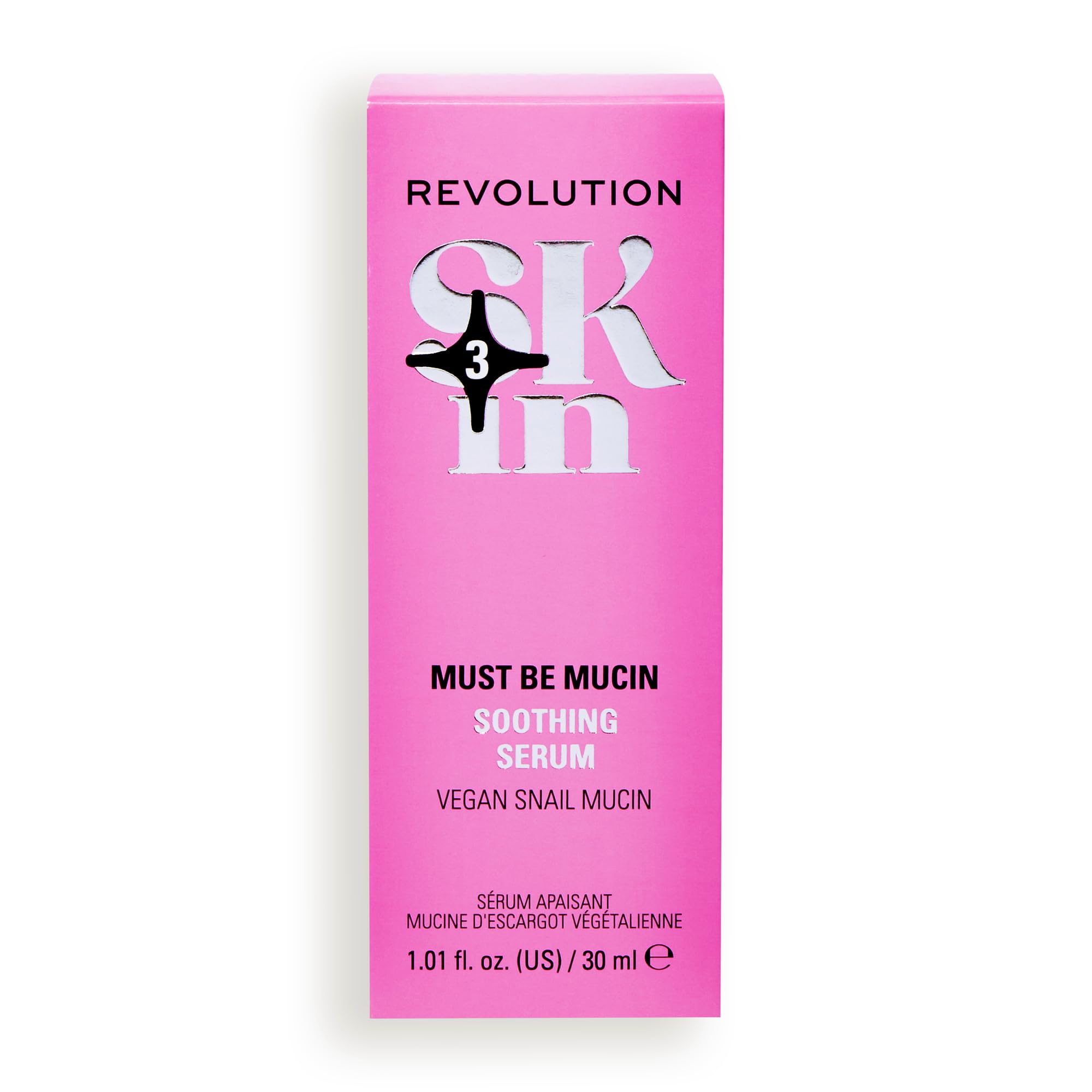 Revolution Skin, Must Be Mucin Vegan Snail Mucin Soothing Serum, Hydrates & Plumps Face & Skin, Vegan & Cruelty-Free, 1.01 fl oz