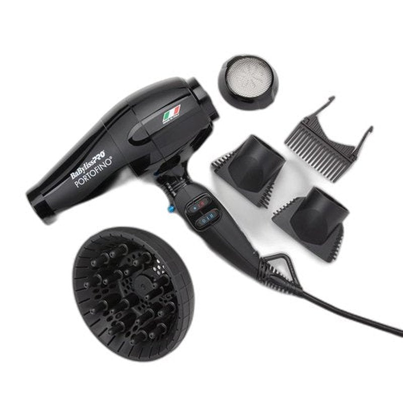 BaBylissPRO Nano Titanium Hair Dryer - Professional 2000 Watt Power | Italian Portofino Design