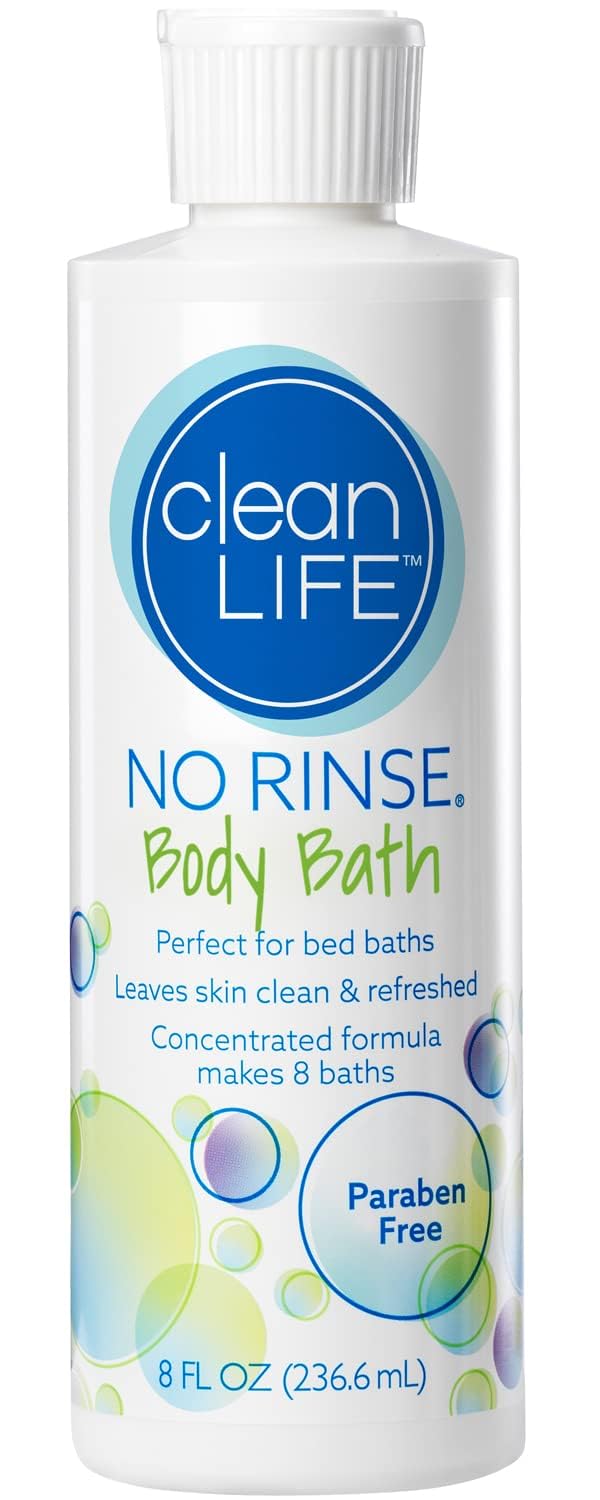 No-Rinse Body Bath, Concentrated, Scented, 8 oz. Bottle, 4 Count