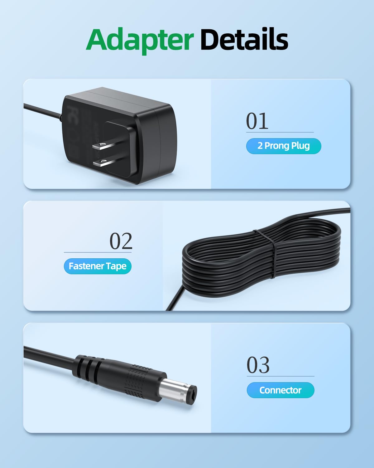 Superer Charger Fit for APOSEN Cordless Vacuum H120 H250 H251 H21 H21S H150, Fit for Handheld Stick Vacuum Cleaner CZH01326S050USWH CZH013265050USWH SK02G-2650050U AC Adapter Power Supply Cord