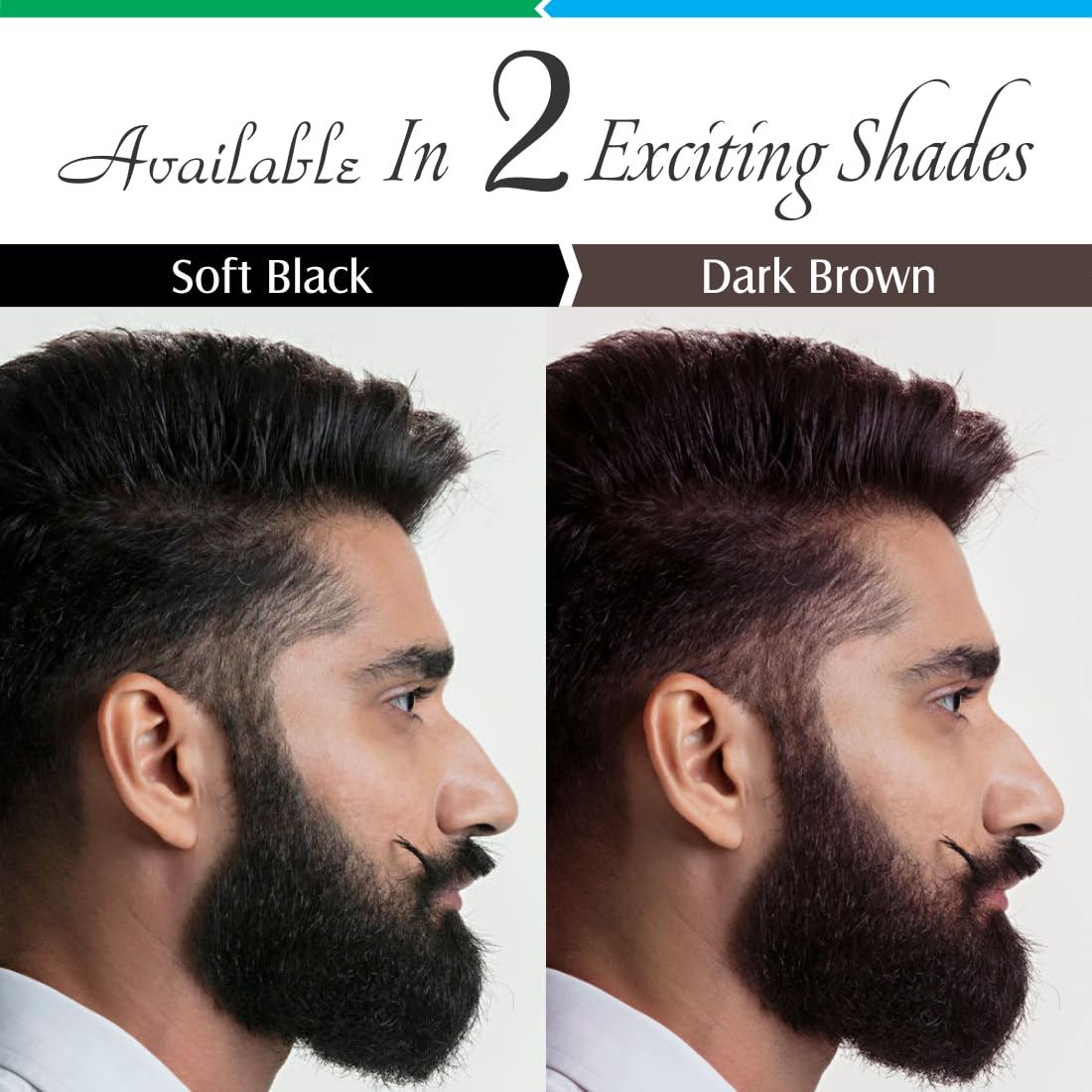 Vegetal Safe Color - Soft Black 25gm - Certified Organic Chemical and Allergy Free Bio Natural Beard Hair Color with No Ammonia Formula for Men