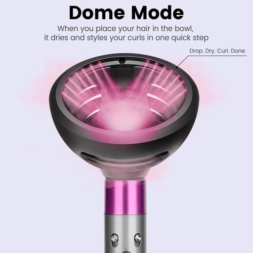 PUREGUST Wave Curl Diffuser Attachment for Dyson Airwrap HS01 HS05, for Air Wrap Id HS08, Two Airflow Dome Diffuse Modes, Hair Diffuser to Dry Hair Quickly and Enhance Curl
