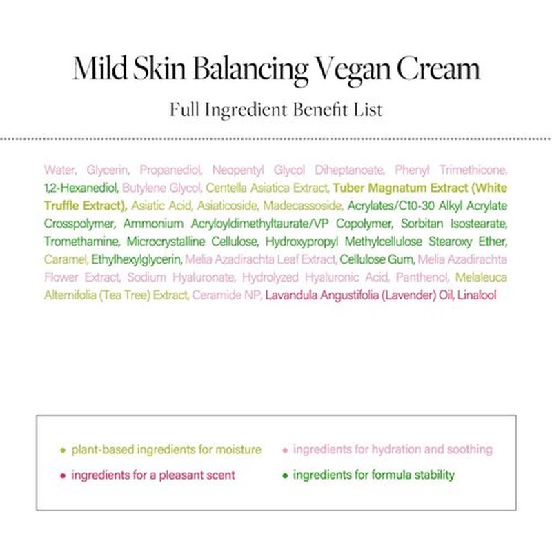 d'alba Piedmont Italian White Truffle Mild Skin Balancing Vegan Cream, Hydrating and Gentle Moisturizer, Mild pH Balancing Cream with White Truffles for Sensitive Skin, Watery Lightweight Texture