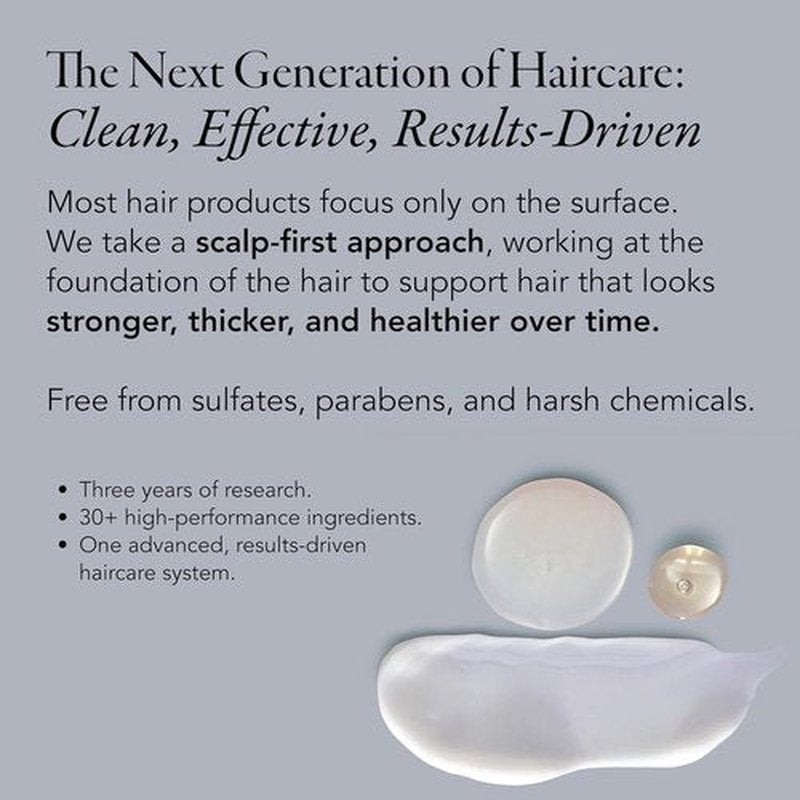 Caldera + Lab Hair Care System for Men - Sulfate-Free Shampoo, Conditioner & Scalp Serum | Fuller, Stronger Hair | Gift-Ready Set