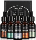 ISNER MILE Beard Oil Kit - 5 Pack Sandalwood, Orange, Cedarwood, Sage | Perfect Beard Care Gifts for Men