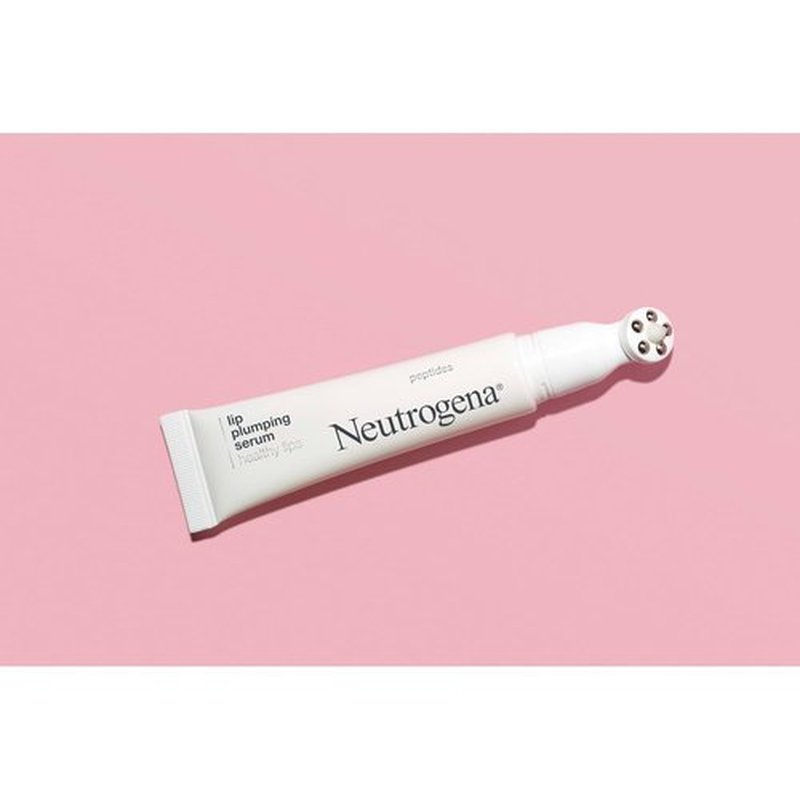 Neutrogena Healthy Lips Plumping Serum - Lip Enhancer with Peptides for Fuller, Nourished Lips | 0.5 fl. oz